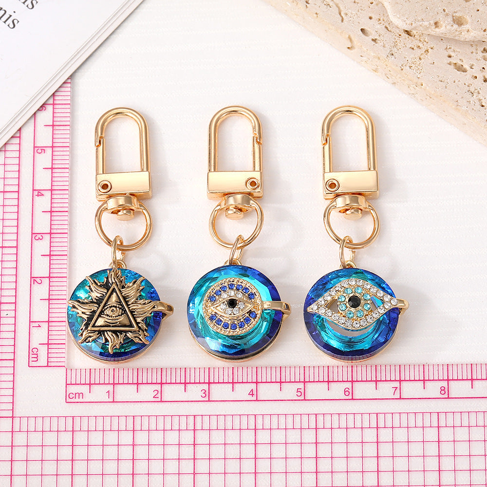 Wholesale 5pcs/pack Crystal Demon Eye Keychain